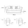 Juego de Living Elegant Detail Minesota Sof&aacute; 3 Cuerpos + Dos Sitiales Oro