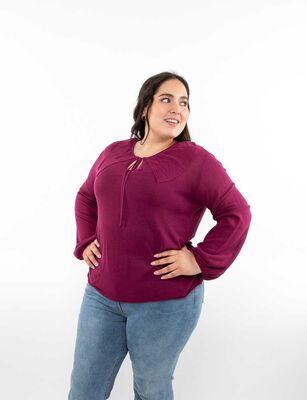 Imagen 1 del producto Sweater Lino Mujer Extralindas Burdeo, Negro, Petroleo