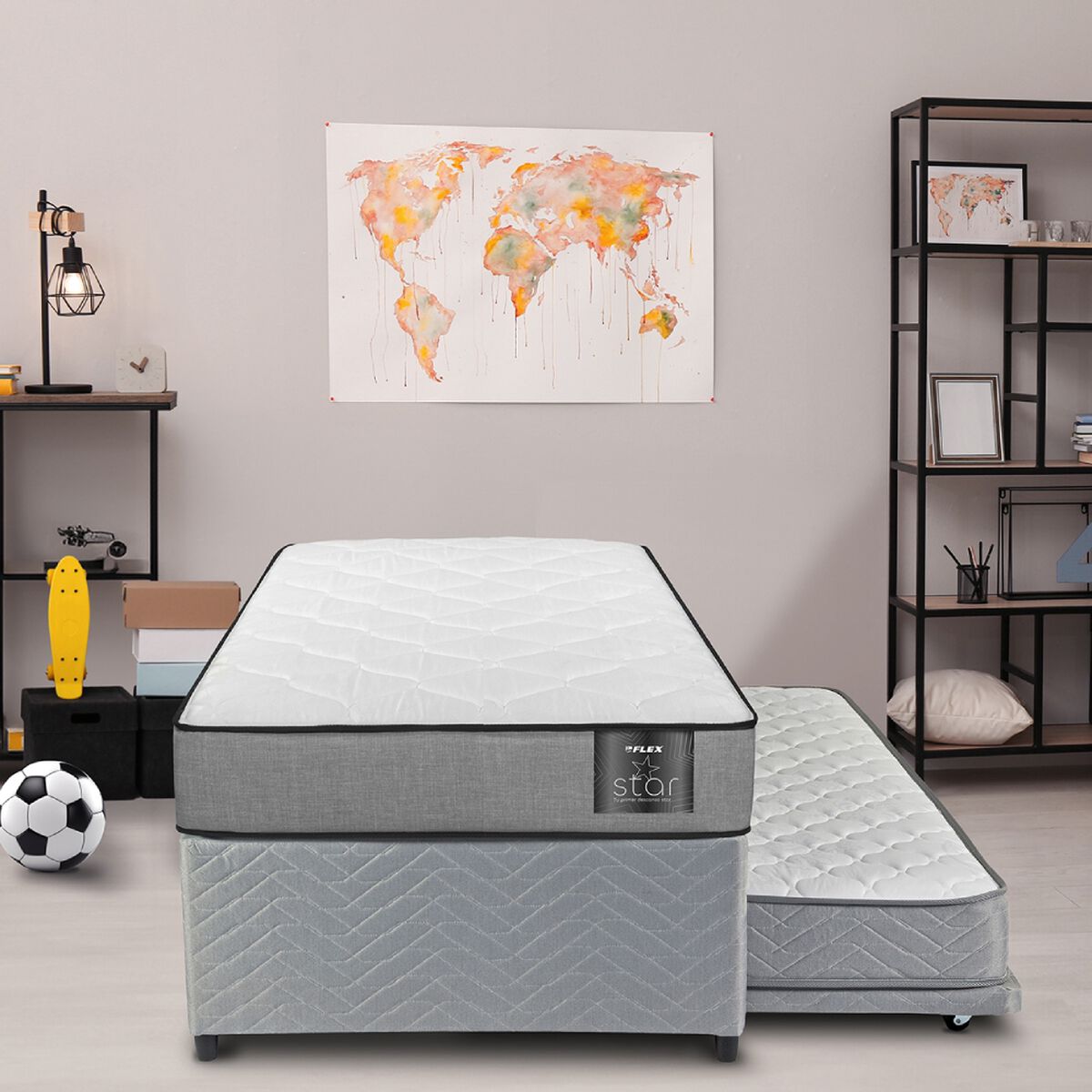 Divan Flex 1,5 Plazas Star + 1 Almohada + 1 Cubrecolchón