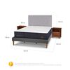 Cama Europea CIC King Grand Premium + Respaldo + Veladores
