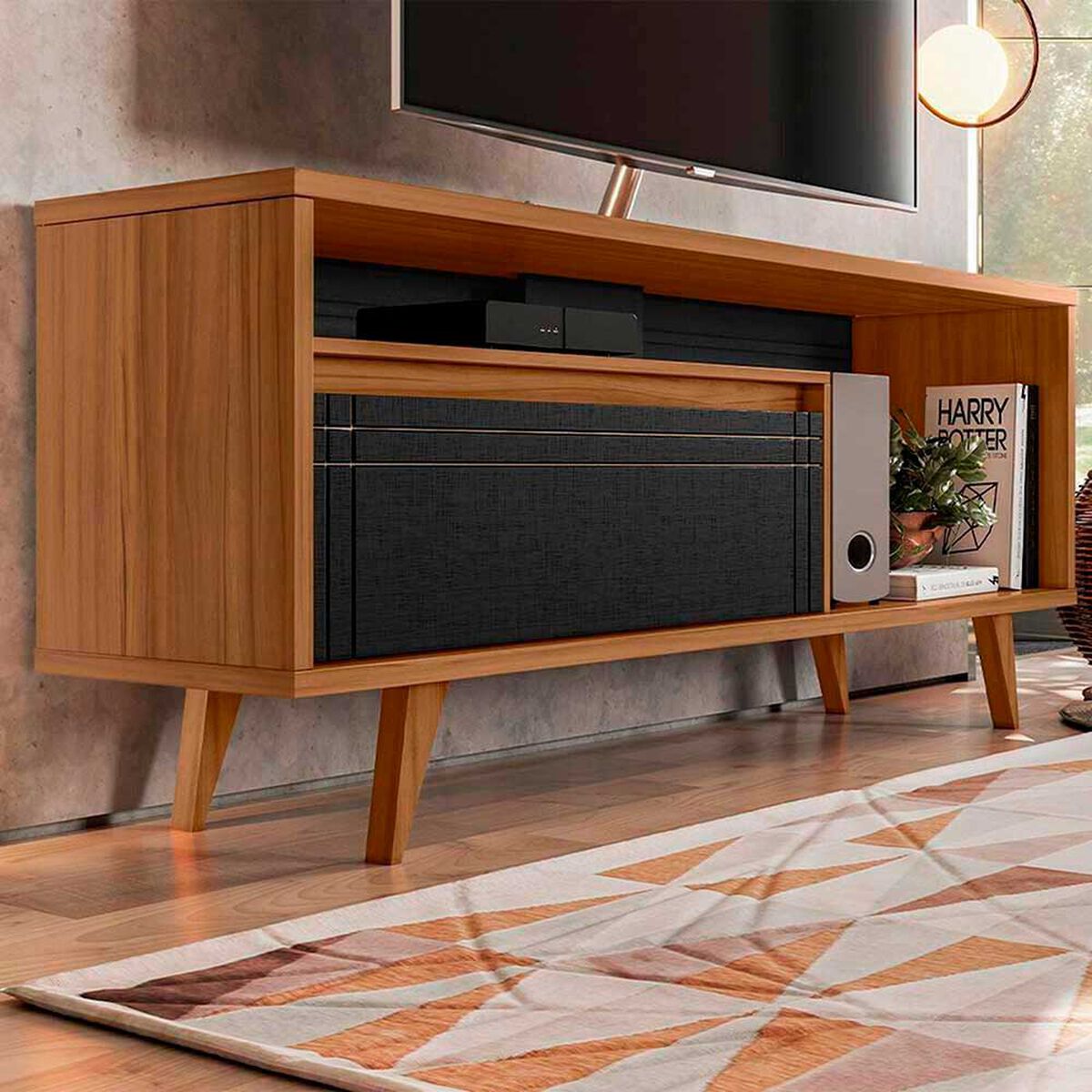 Rack TV Home Mobili Emi Hasta 60" Negro