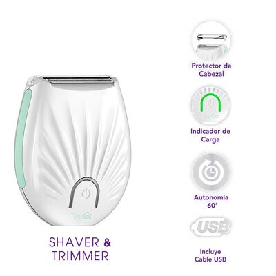Imagen 2 del producto Pack Afeitadora Femenina Gama Tiny Go USB + Crema Corporal Vainilla 200 ml