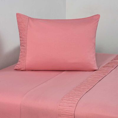 Juego de Sábanas American Family 1.5 Plazas Plizada Rosa