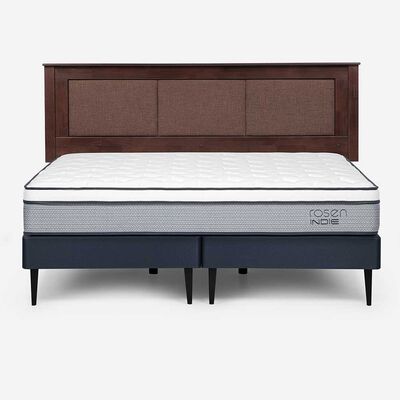 Cama Europea Rosen Base Dividida King Indie + Respaldo Rachel