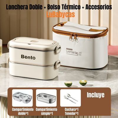 Imagen 2 del producto Lonchera Bento Crema LuBabycas