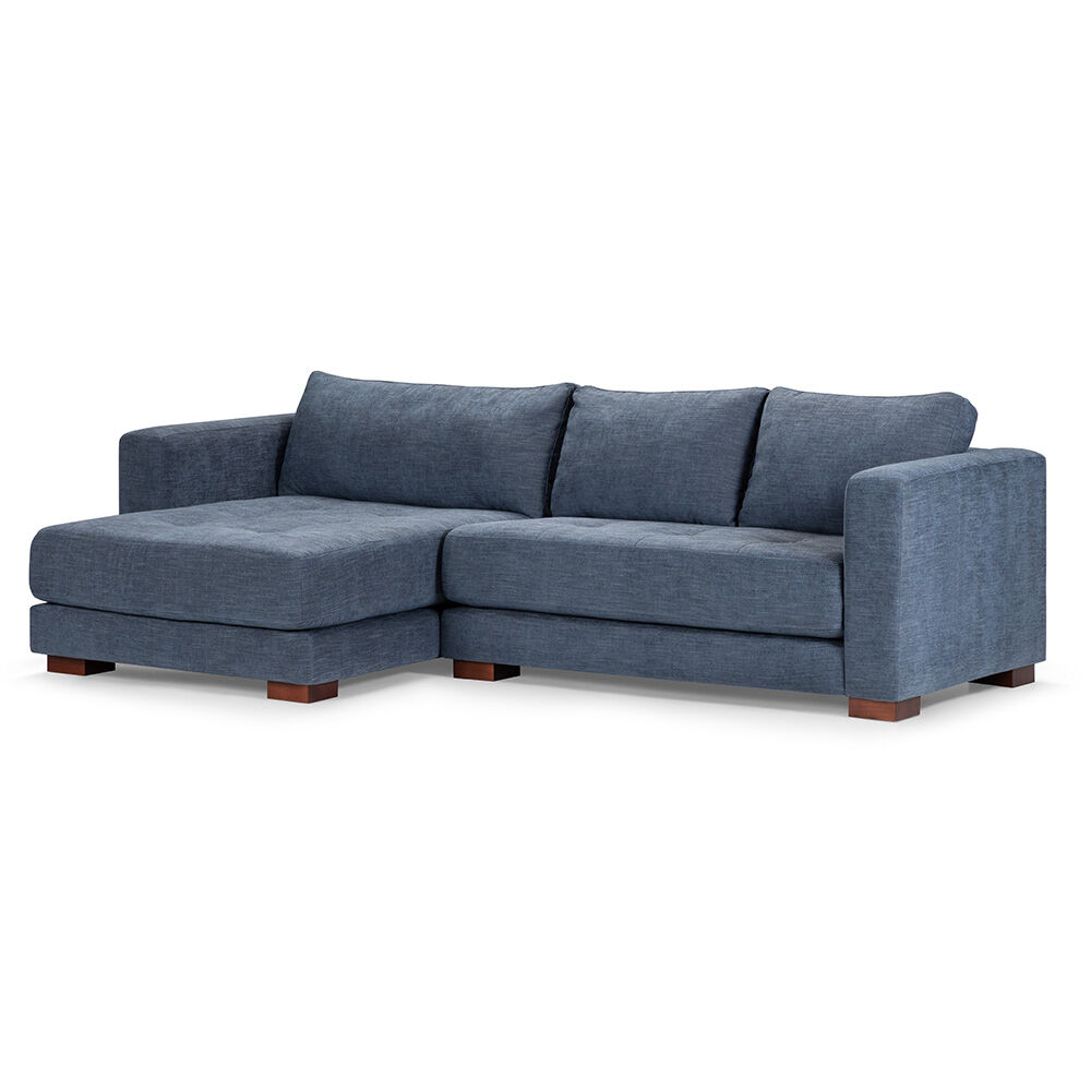Sofá Seccional Izquierdo Rosen Copeland 3 Cuerpos Indigo