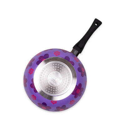 Imagen 2 del producto Wok Acero Inoxidable Doral Happy Color Lila 22 cm