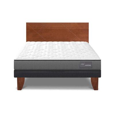 Imagen 1 del producto Cama Europea CIC 2 Plazas Anatomic + Respaldo New Villarica