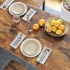 Mesa de Comedor Diario Fm Furniture Metalwood Colection Marrón Rústico