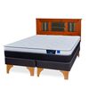 Cama Europea Flex 2 Plazas Nexus Base Dividida + Respaldo Lorraine