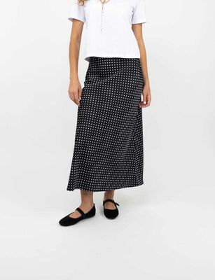 Imagen 1 del producto Falda Maxi Mujer Zibel Negro-Prin, Verde