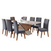 Juego de Comedor Di Poretti Glamour 8 Sillas Gris