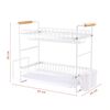 Secaplatos Escurridor Simplit Acero Inox Bilbao 2 Niveles Blanco