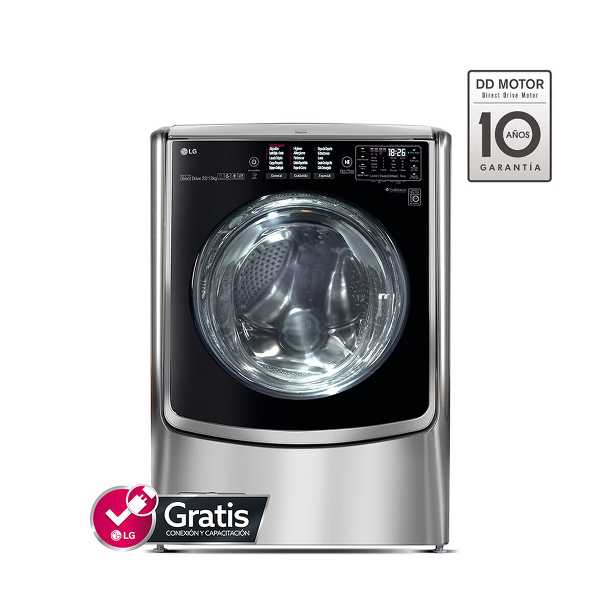 Lavadora Secadora LG WD22VTS6 22/13 kg.