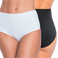 Pack 2 Calzones Cuadro Maxi Mujer Intime BURDEO, NEGRO, BLANCO, BLACK, ROSADO
