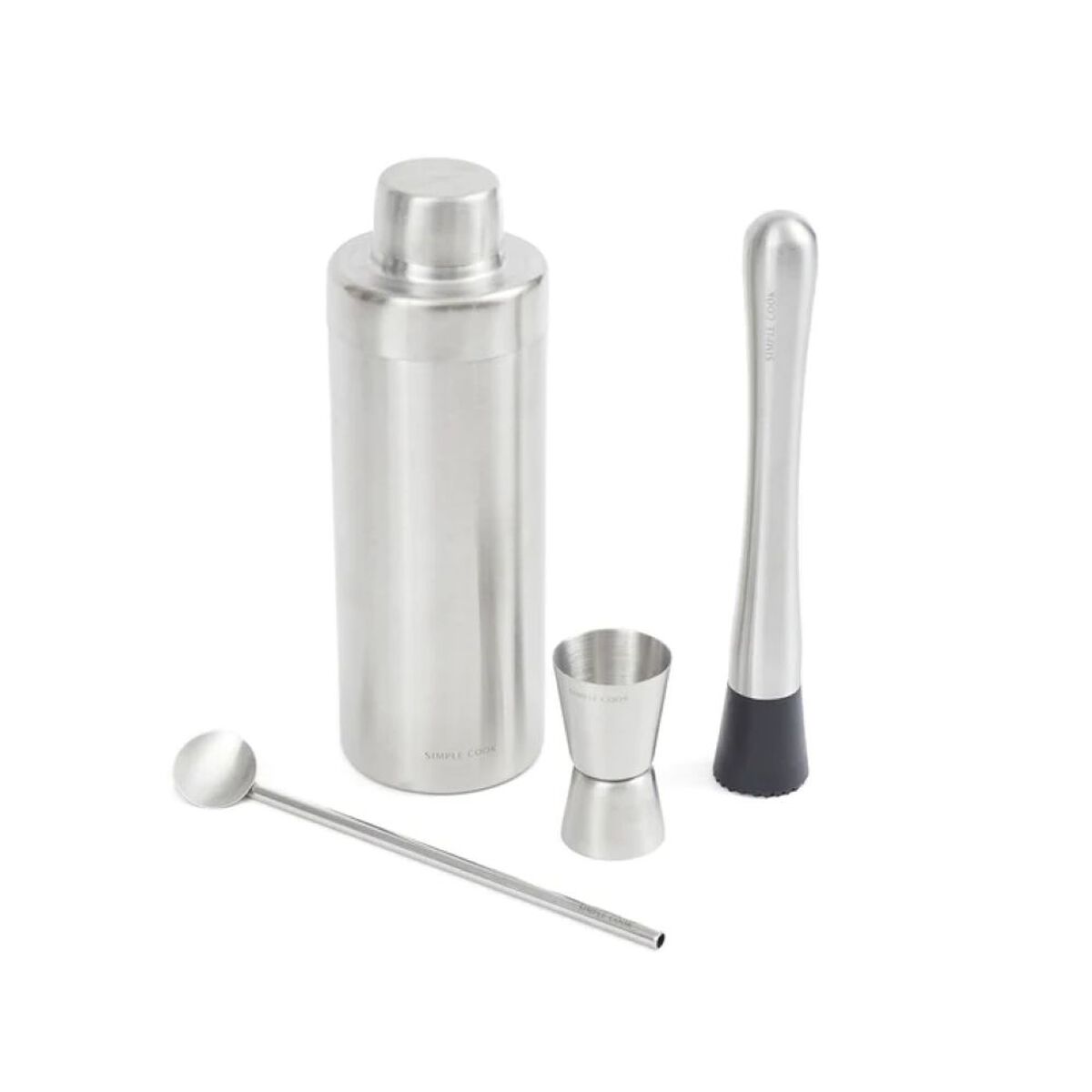 Coctelera & Set de Mixolog&iacute;a Simple Cook Essential Acero