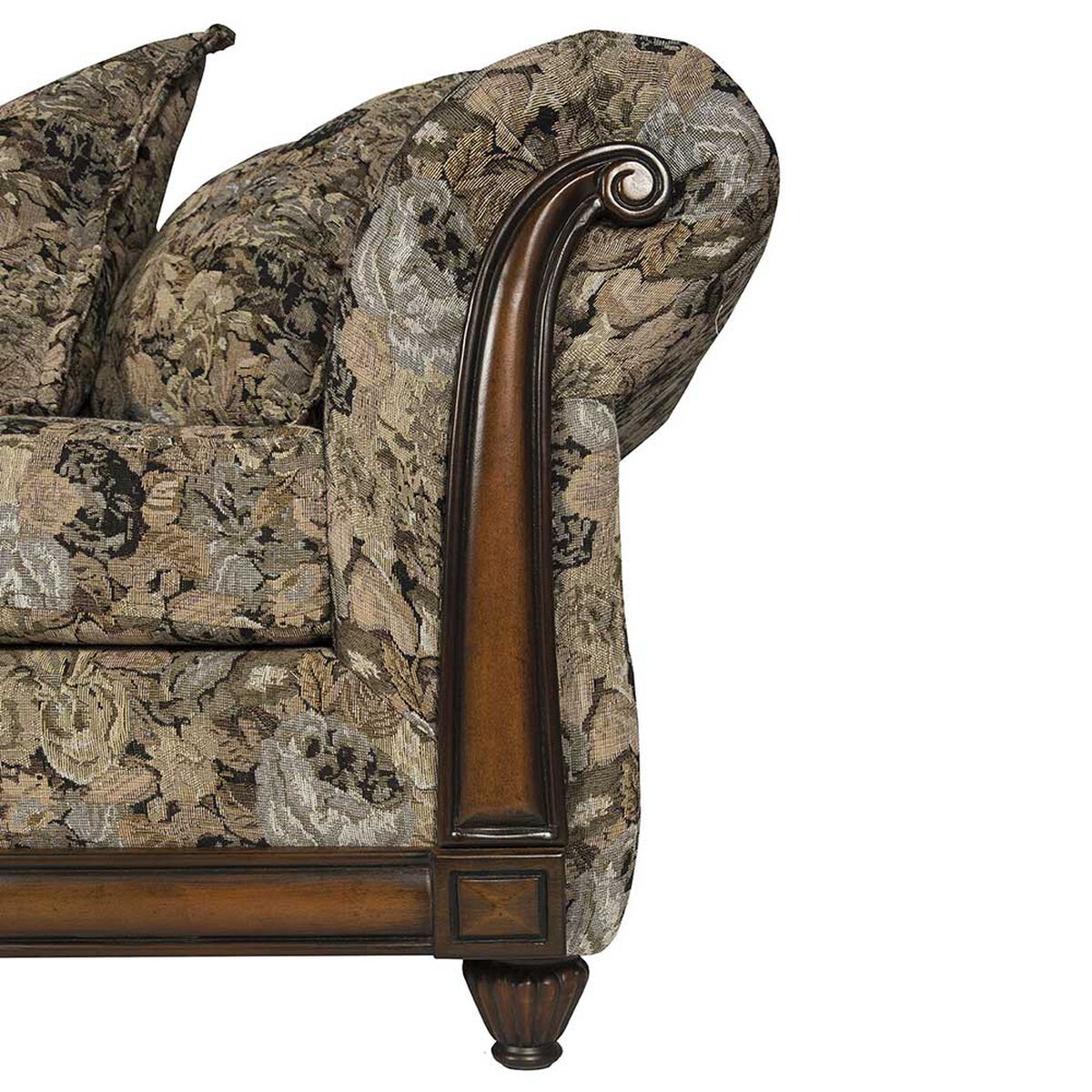 Sof&aacute; Masel Esmirna 3 Cuerpos Chocolate