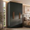Closet Di Poretti Design Paris 4 Puertas 2 Cajones Negro