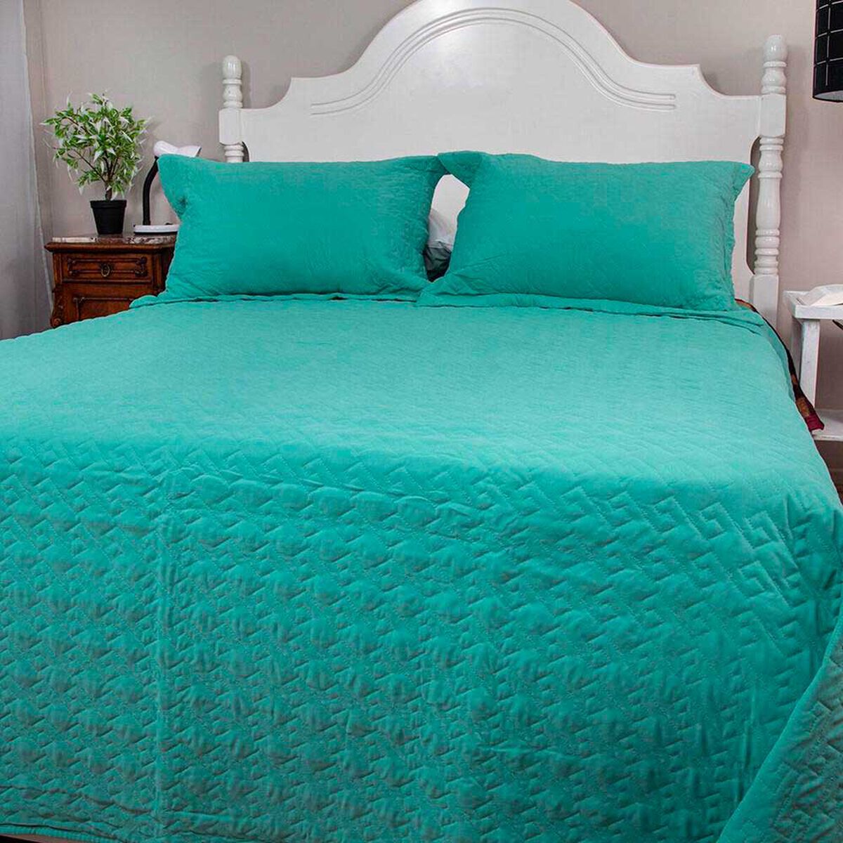 Quilt Doral King Menta Velvety