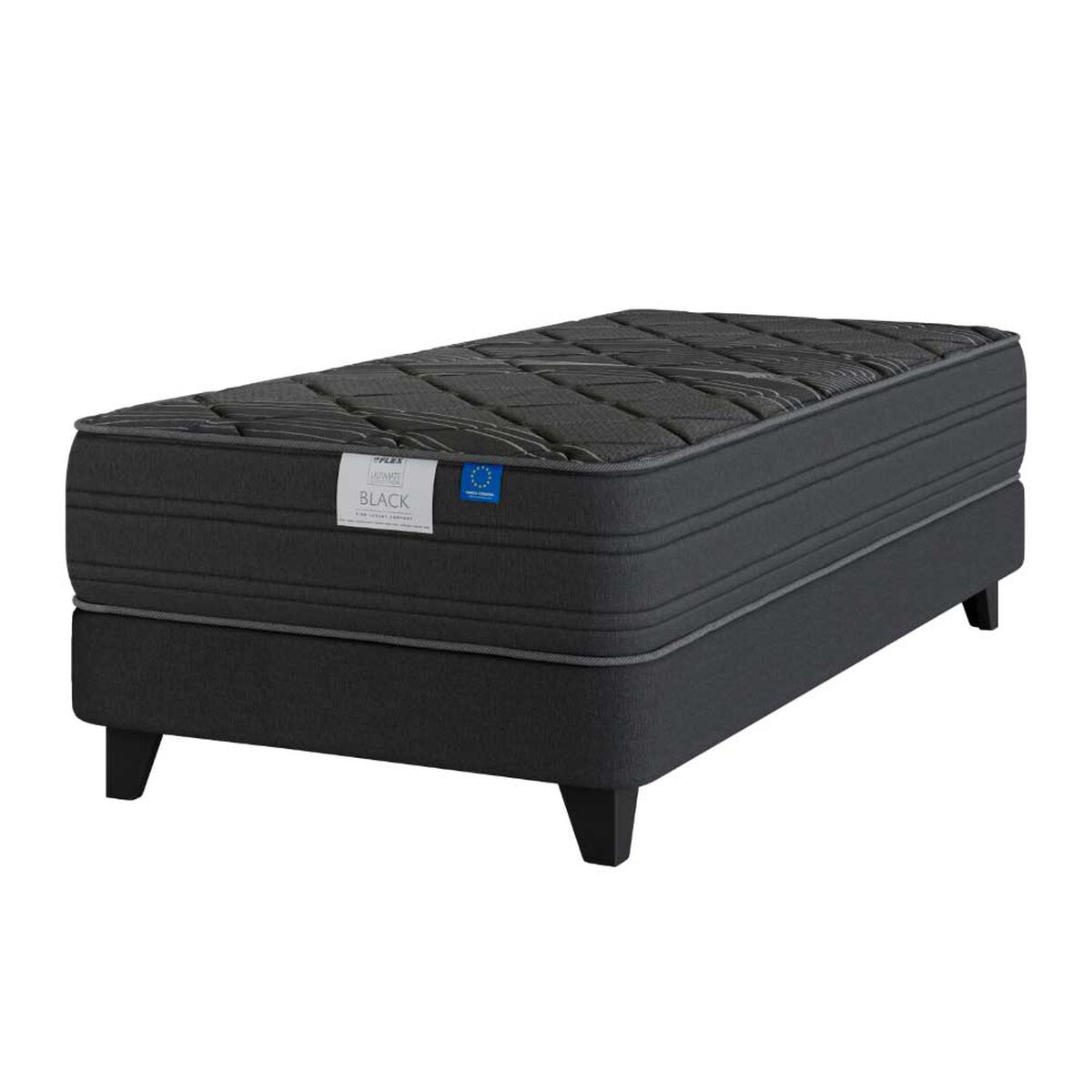 Cama Europea Flex 1,5 Plazas Black