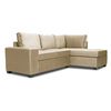 Sofá Seccional Derecho Innovamuebles Mini Senna Felpa 3 Cuerpos Beige