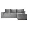 Sofá Seccional Derecho Innovamuebles Mini Senna Felpa 3 Cuerpos Gris