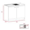 Mueble de Cocina Inferior TuHome Napoles 2 Puertas Blanco