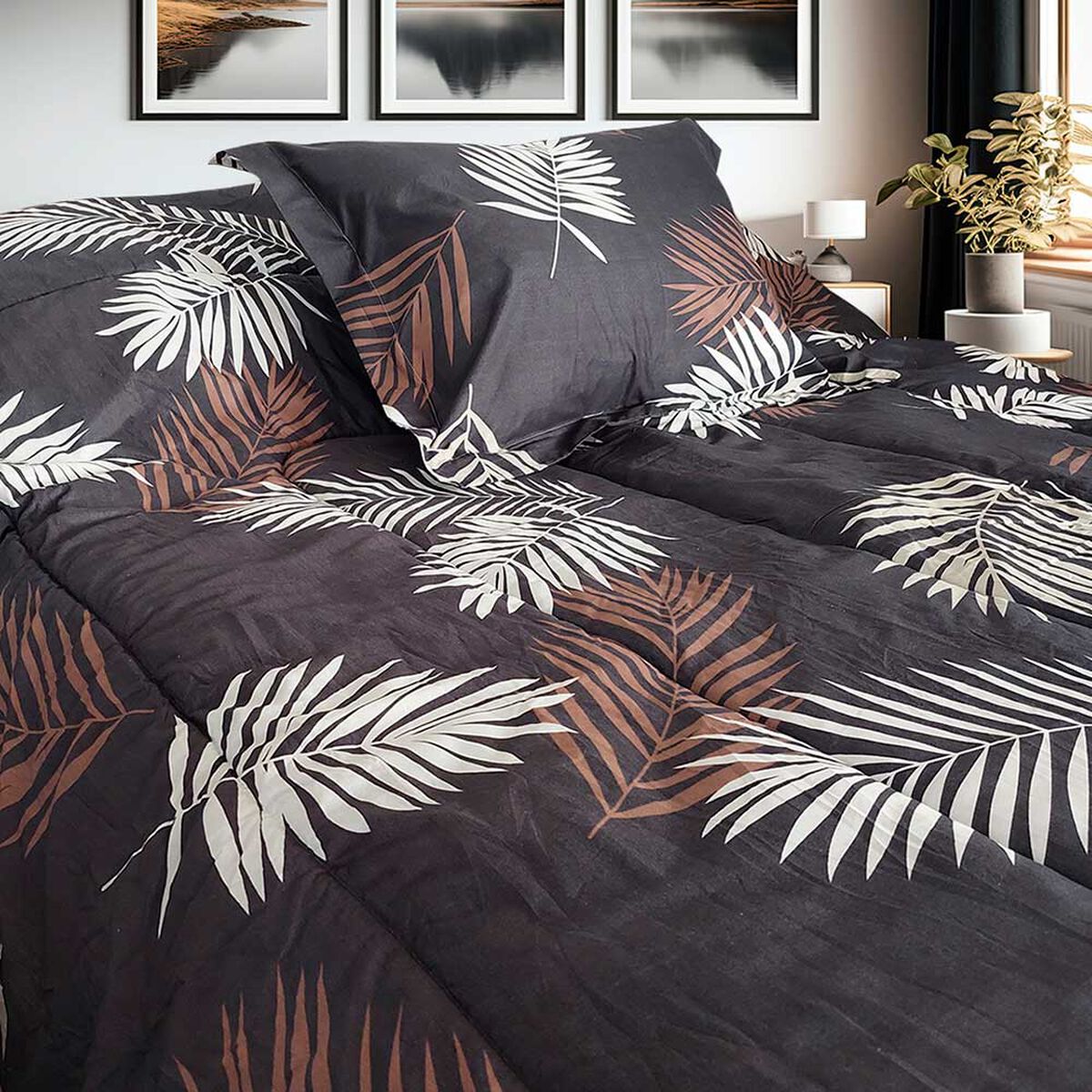 Plumón Sherpa Estampado Illusions 1,5 Plazas Nadine