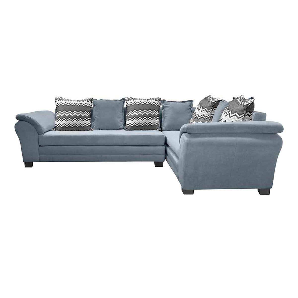 Sof&aacute; Seccional Derecho Living Factory Capri 5 Cuerpos Gris