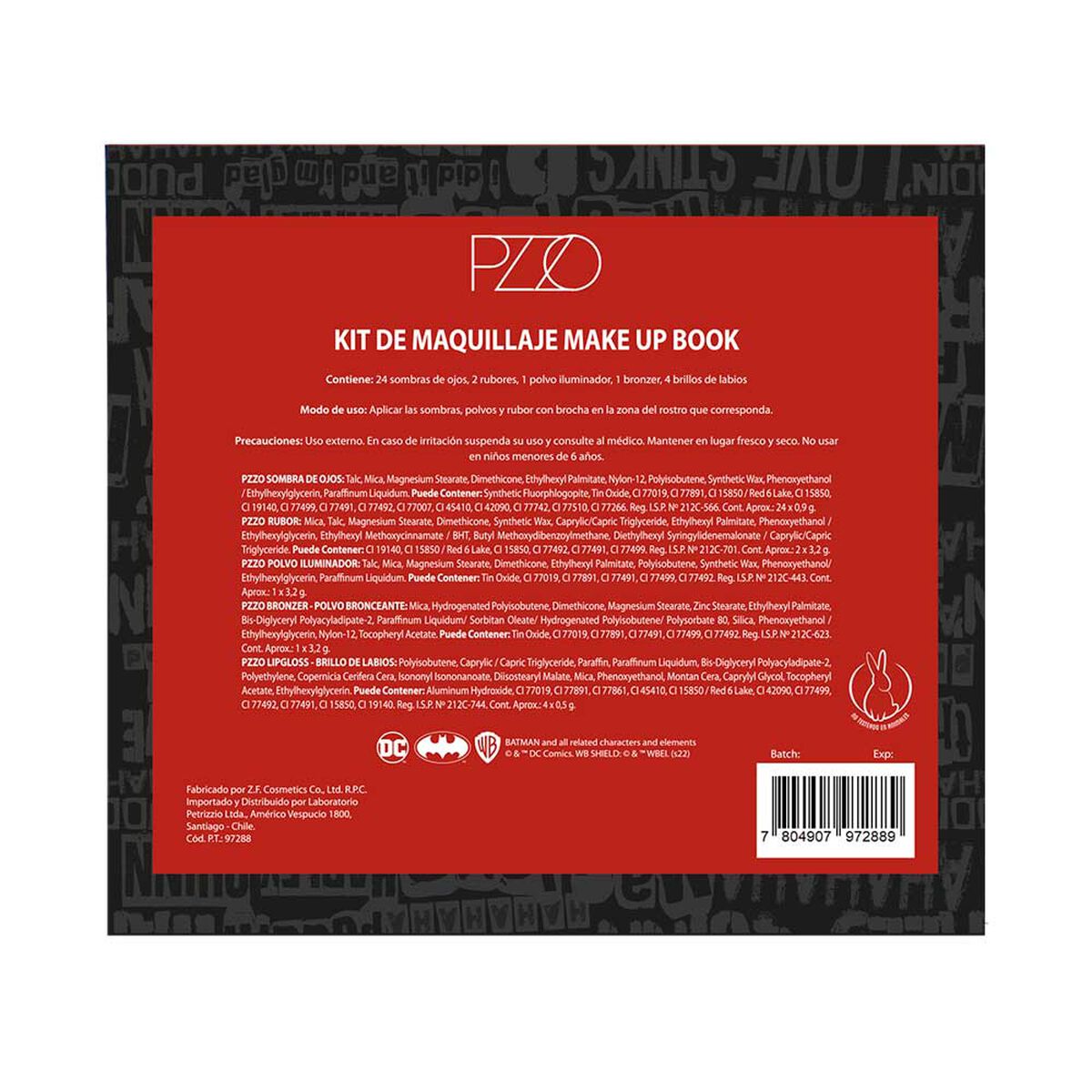 Kit de Maquillaje Make Up Book Harley Quinn Petrizzio