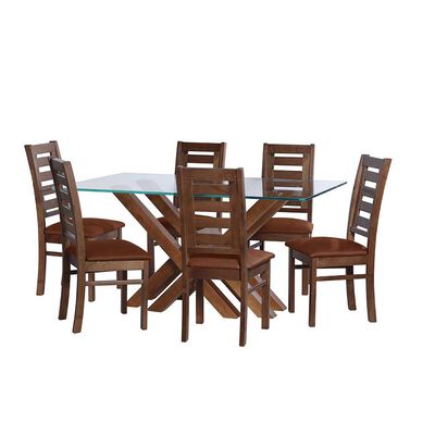 Juego de Comedor Latam Home Merida 6 Sillas Café Moro