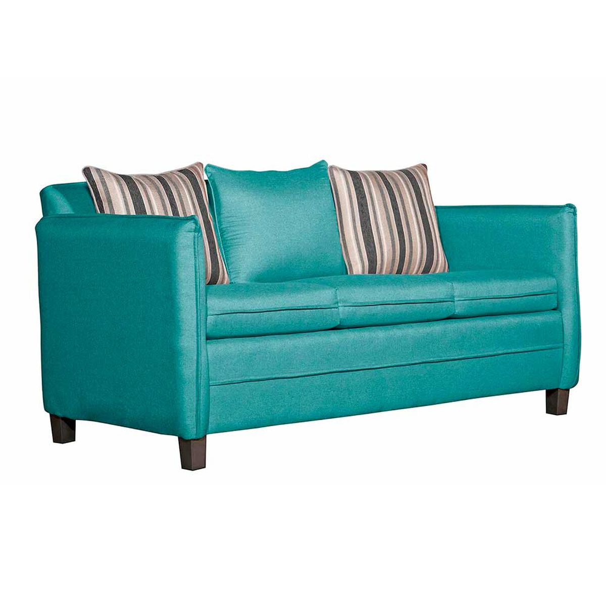 Juego de Living Ruzam Mobel Barcelona Sof&aacute; 3 Cuerpos + Dos Sillones 1 Cuerpo Lino Turquesa