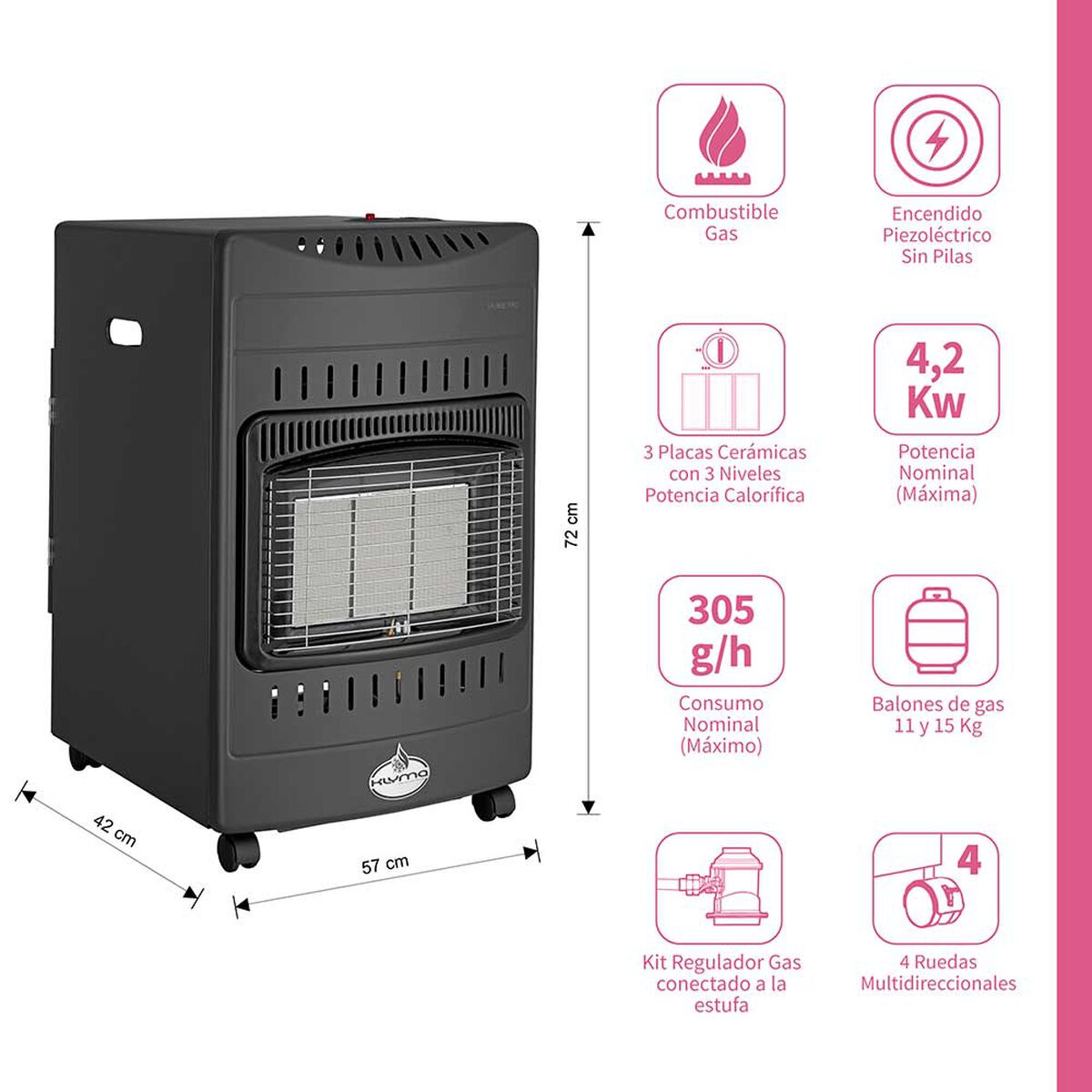 Estufa a Gas Klyma KYGH9592 Blanco