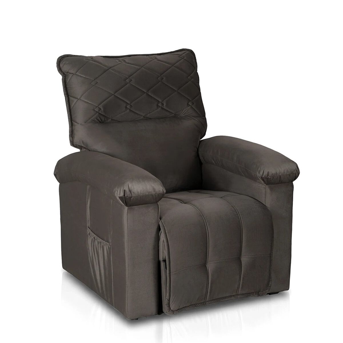 Bergere Retr&aacute;ctil Reclinable Mons Gavea 1 Cuerpo Marrom Caf&eacute;