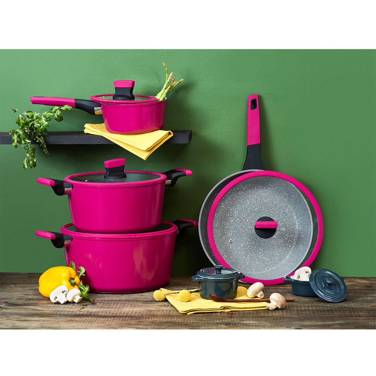 Batería de Cocina KW Soho Aluminio Forjado 8 Piezas