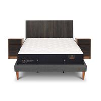 Cama Europea CIC King Premium + Respaldo + Veladores