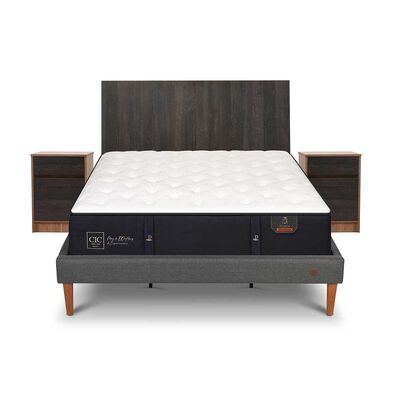 CIC Cama Europea CIC King Premium + Respaldo + Veladores