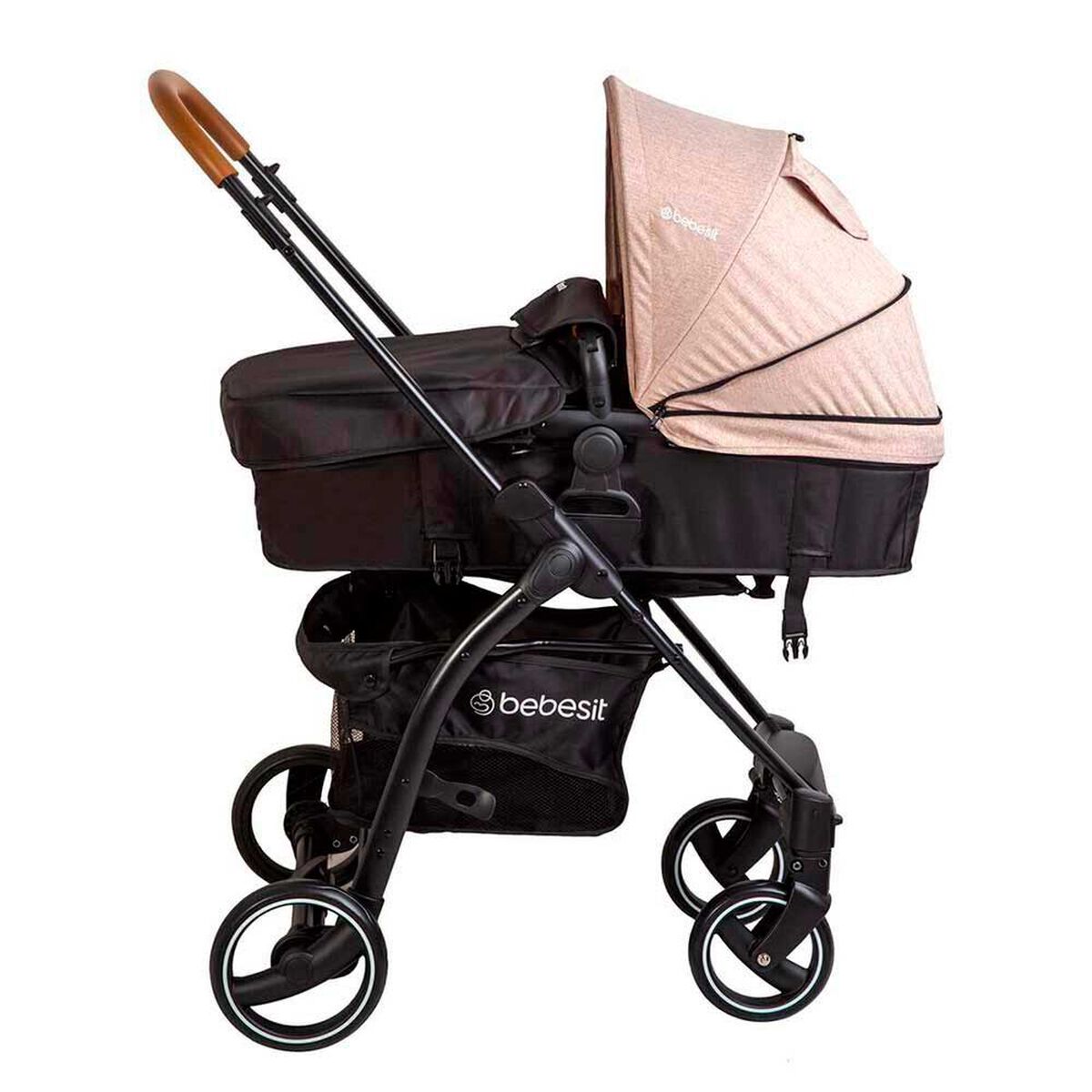 Coche Cuna Travel System Bebe F&eacute;nix Beige Bebesit