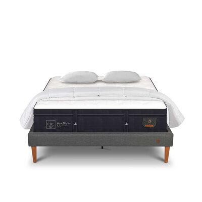 CIC Cama Europea CIC 2 Plazas Súper Premium + Almohadas Viscoelásticas + Plumón