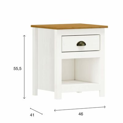 Imagen 2 del producto Velador Roca Posadas 1 Cajón Blanco