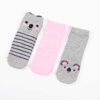 Pack 3 Calcetines Mujer Icono Gris