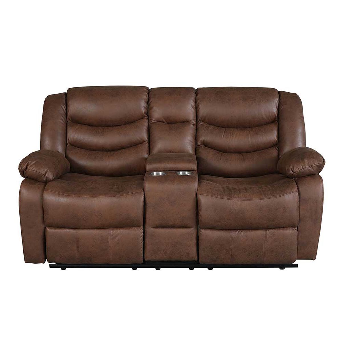Sofá Reclinable CIC Domingo 2 Cuerpos Café