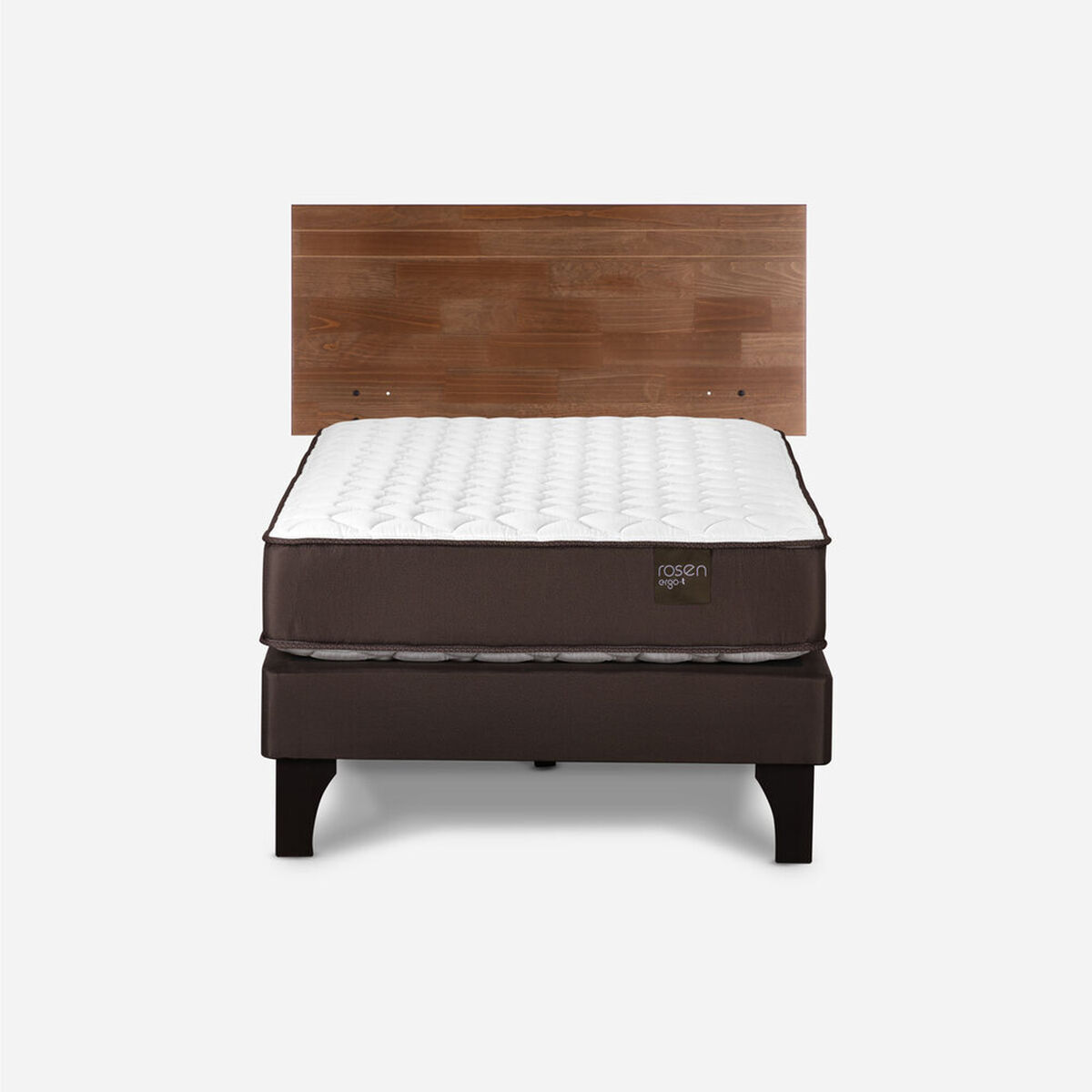 Cama Europea Rosen 1 Plaza New Ergo T + Respaldo Tabor Taffy