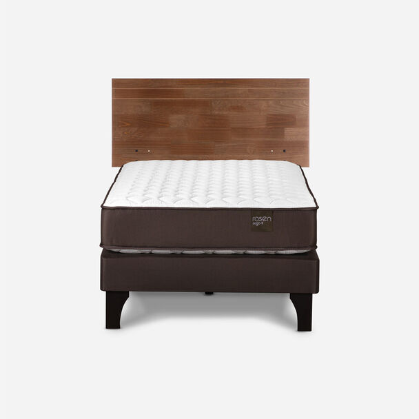 Cama Europea Rosen 1 Plaza New Ergo T + Respaldo Tabor Taffy