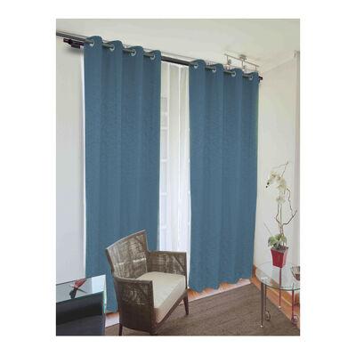 Imagen 1 del producto Combo Cortinas Doral Camila 220 x 140 cm Azul Petroleo