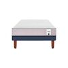 Combo Cama Europea CIC 1,5 Plazas New Titán + Set Maderas Nogal + Almohada Imperial Soft