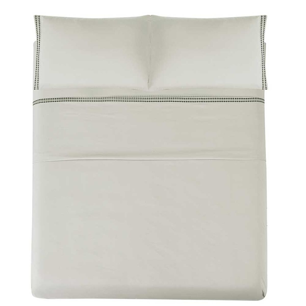 Juego de Sábanas Illusions 2 Plazas Bordada Beige