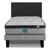 Cama Europea Simmons 1,5 Plazas Dreamer Plazasus Box + Respaldo Praga Marengo