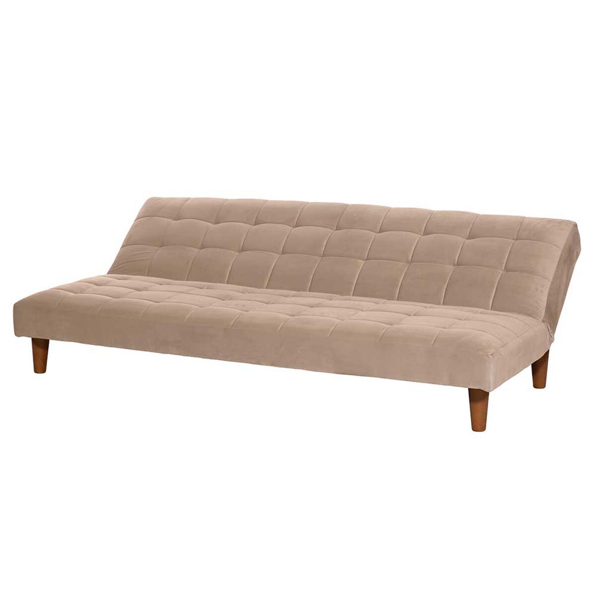 Futón Latam Home Turin Velvet 3 Cuerpos Beige