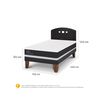 Cama Europea CIC 1,5 Plazas Ortopedic + Respaldo Gales Negro